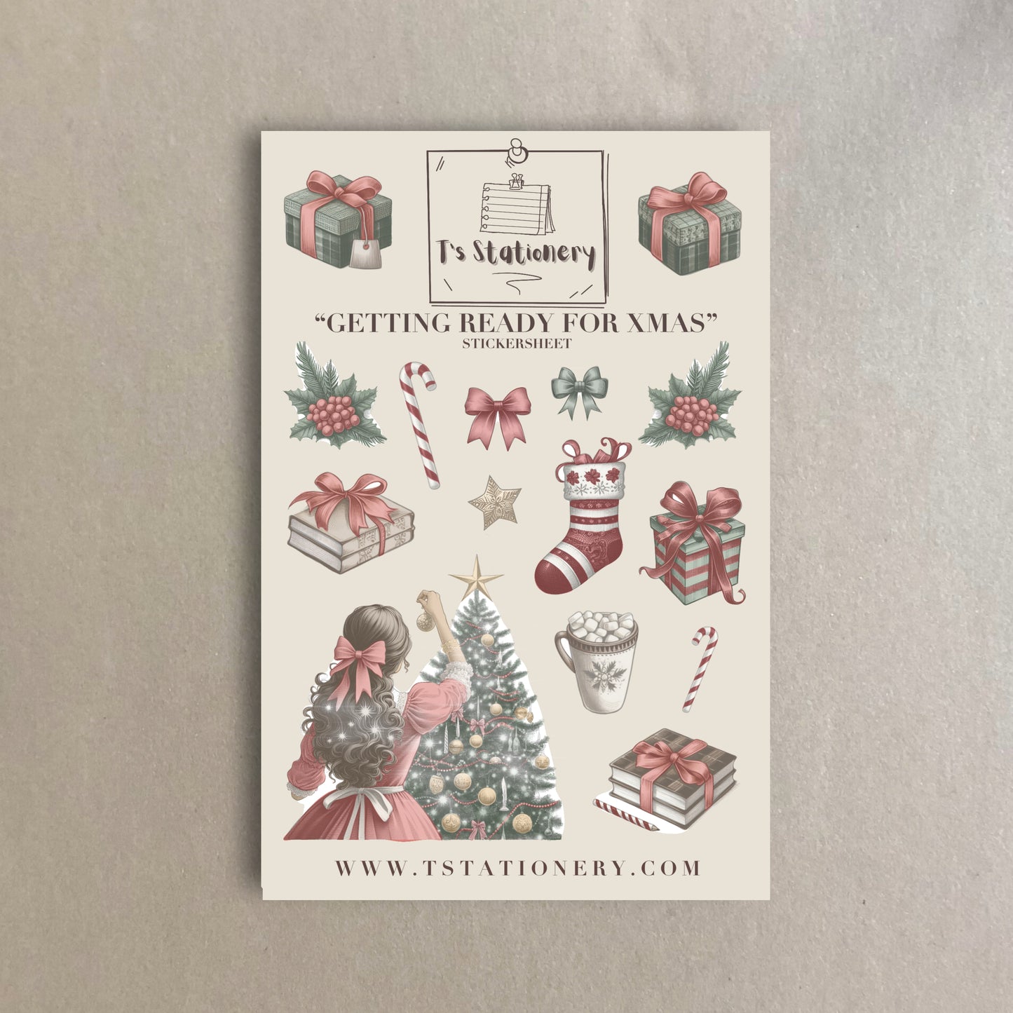 "Get Ready For Xmas"  Sticker Sheet