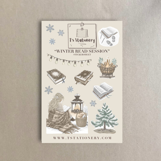 "Winter Read Session"  Sticker Sheet