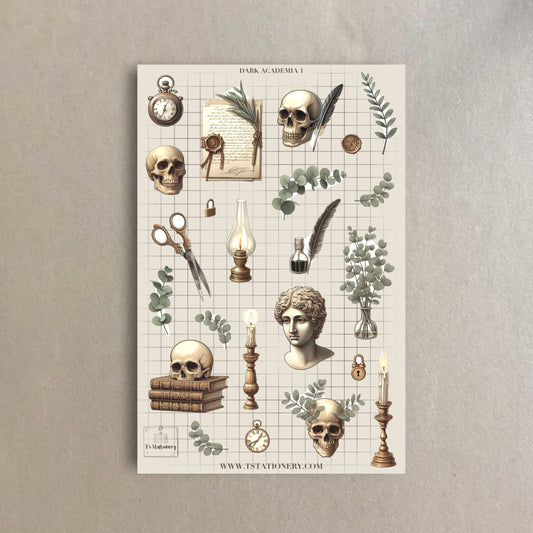 "Dark Academia 1"  Sticker Sheet