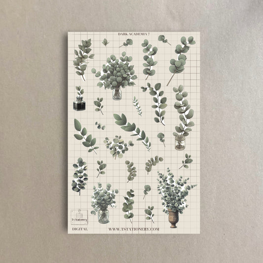 "Dark Academia 7"  Sticker Sheet