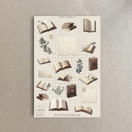 "Dark Academia 11"  Sticker Sheet