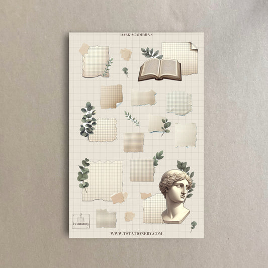 "Dark Academia 8"  Sticker Sheet