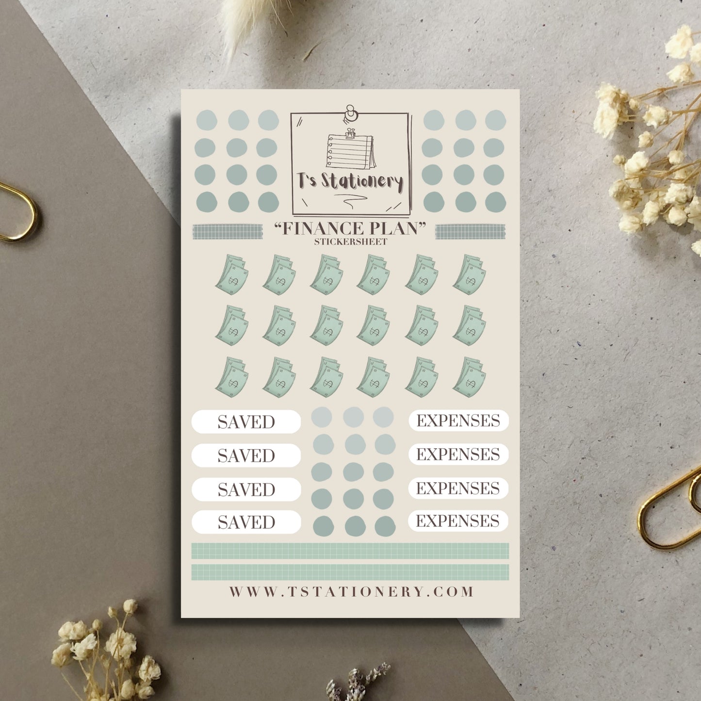 "Financial Plan" Sticker Sheet