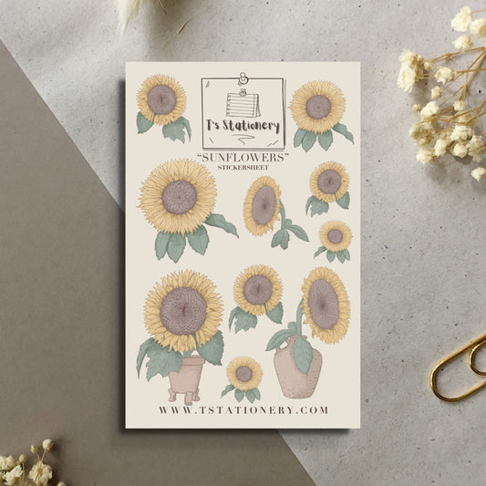 "Sunflowers"  Sticker Sheet