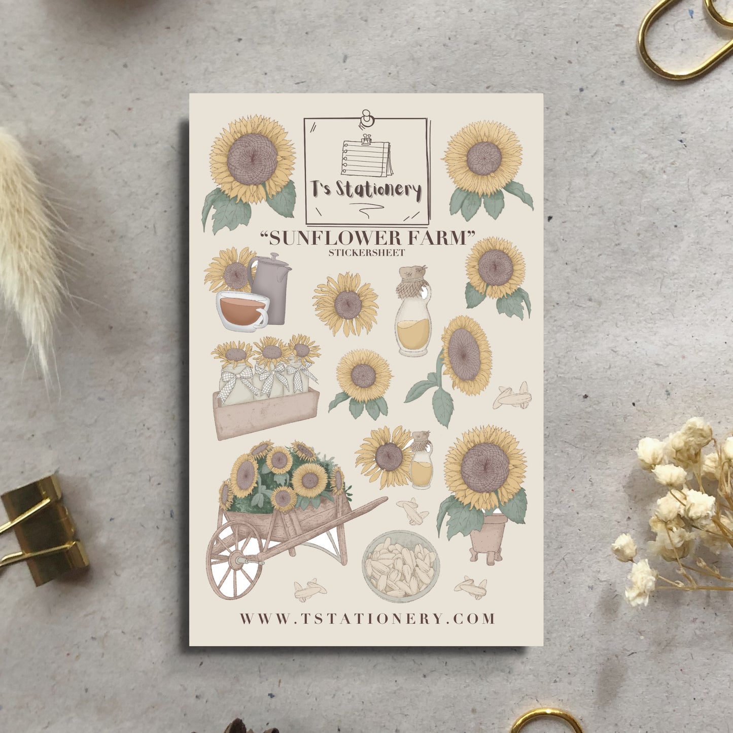 "Sunflower Farm"  Sticker Sheet