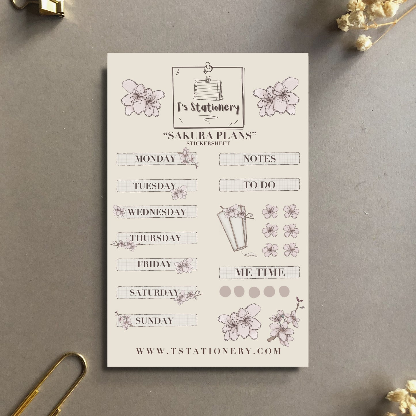 "Sakura Plans" Sticker Sheet