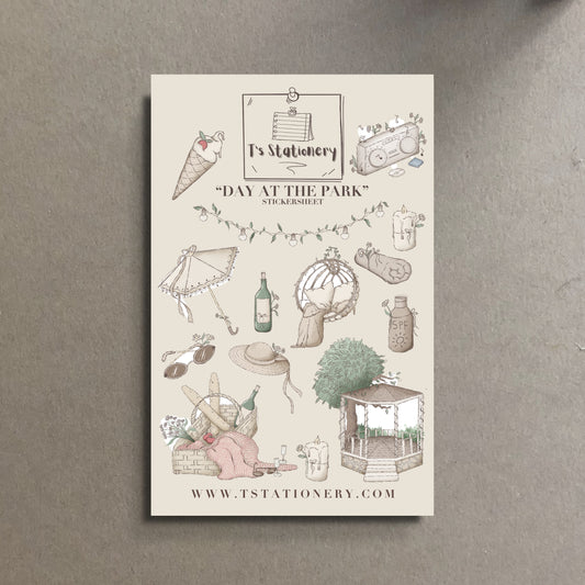 "Day At The Park"  Sticker Sheet