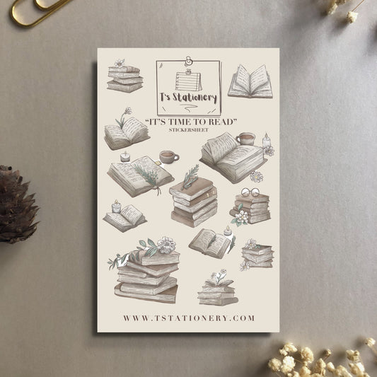 "It's Time To Read"  Sticker Sheet