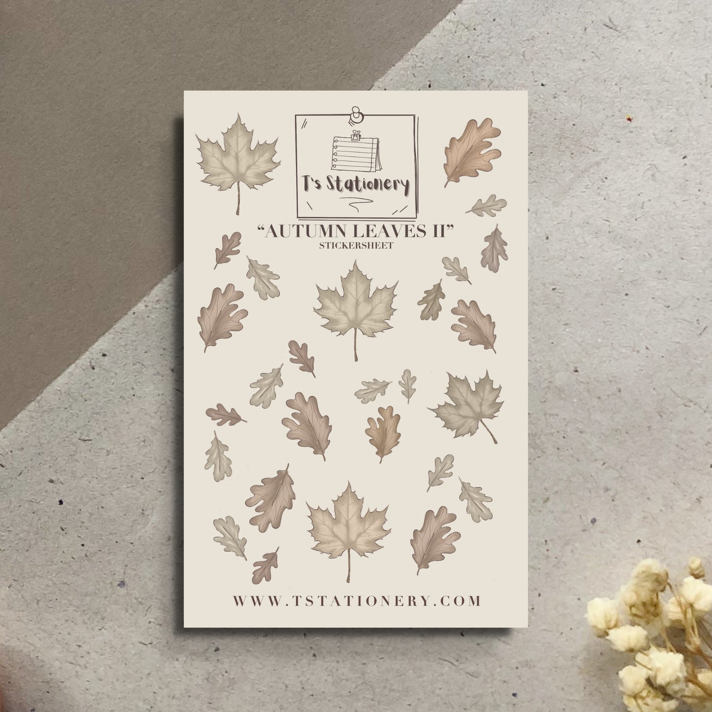 "Autumn Leaves II" Sticker Sheet (Gold Foil)