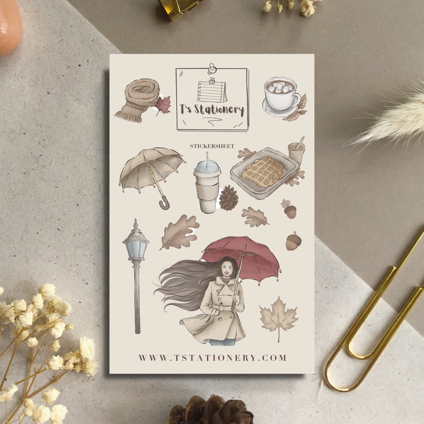 "Autumn Walk" Sticker Sheet