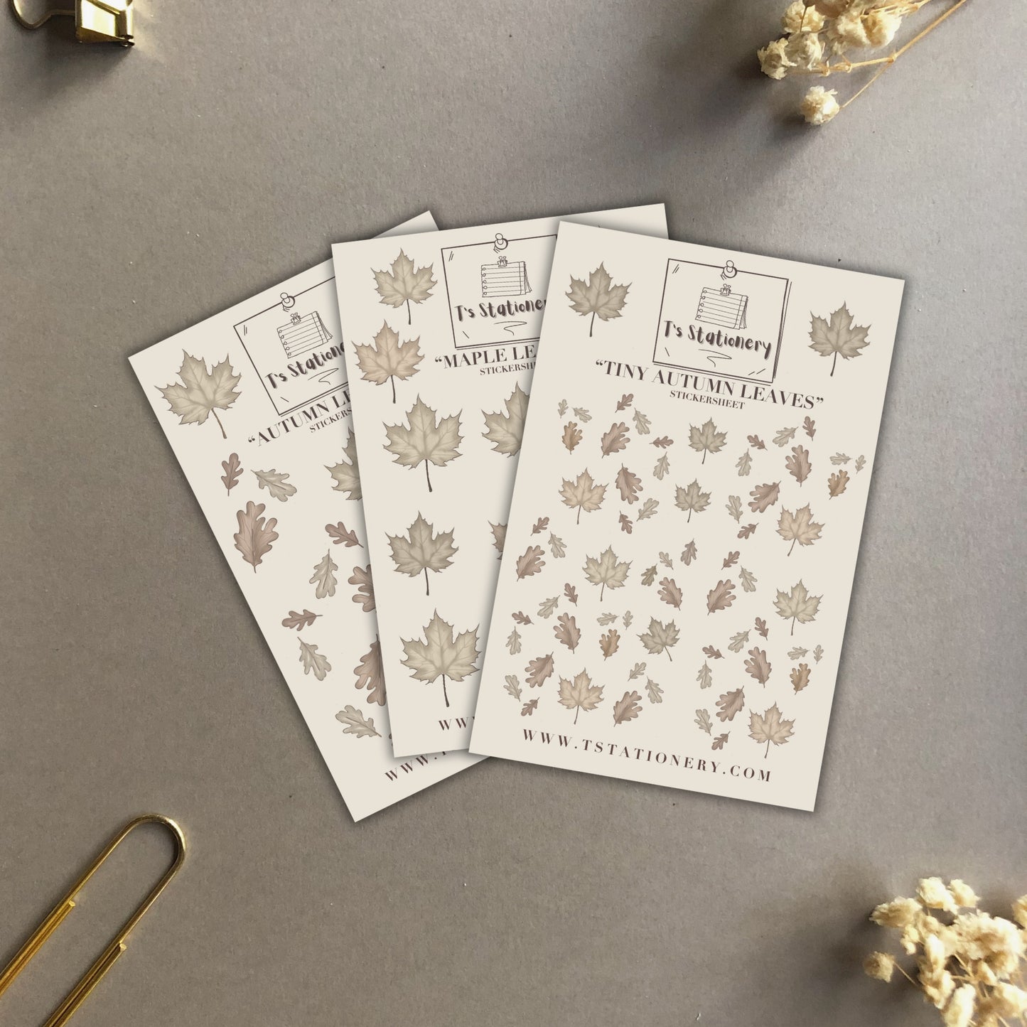 "Leaves Sticker Set Of 3"