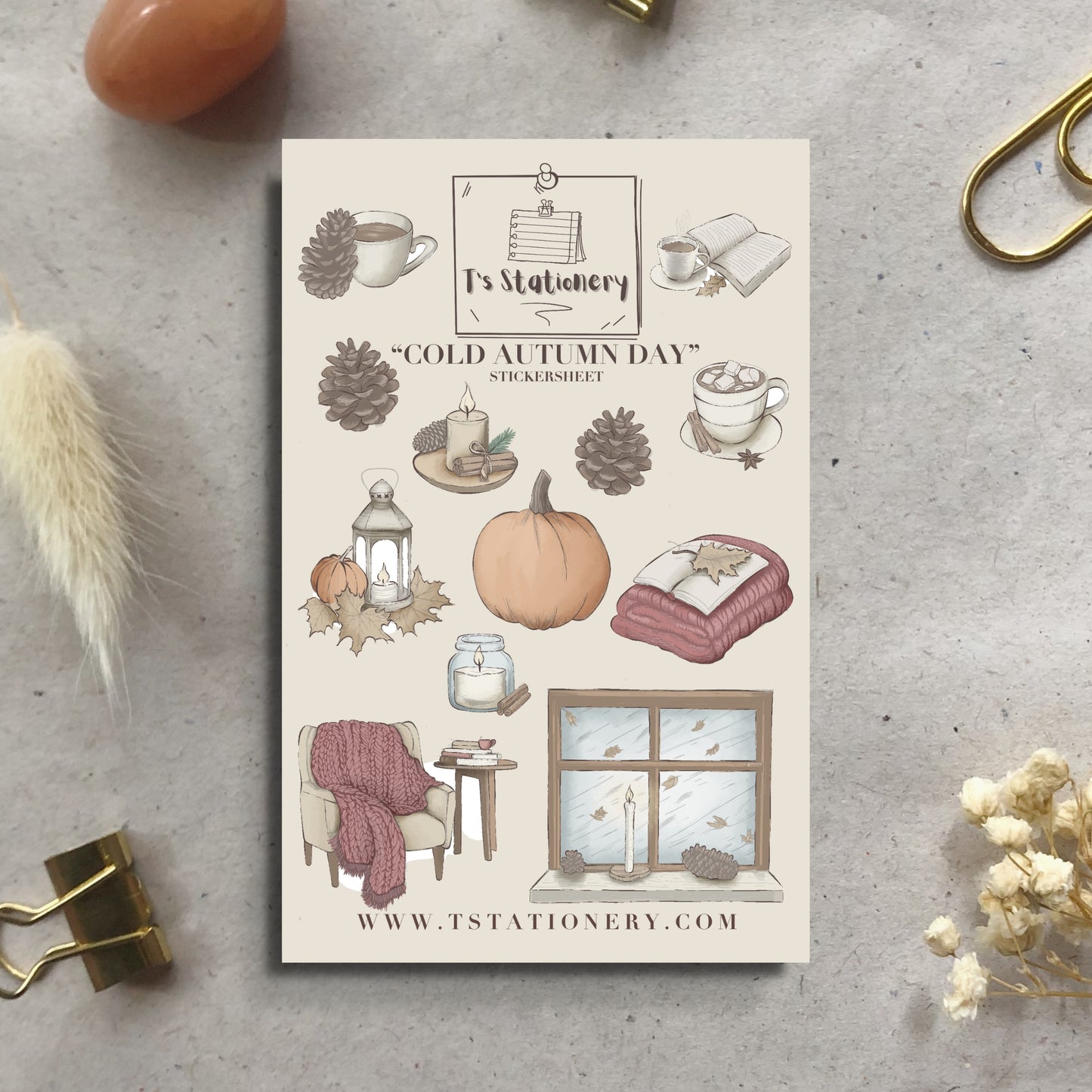 "Cold Autumn Day"  Sticker Sheet