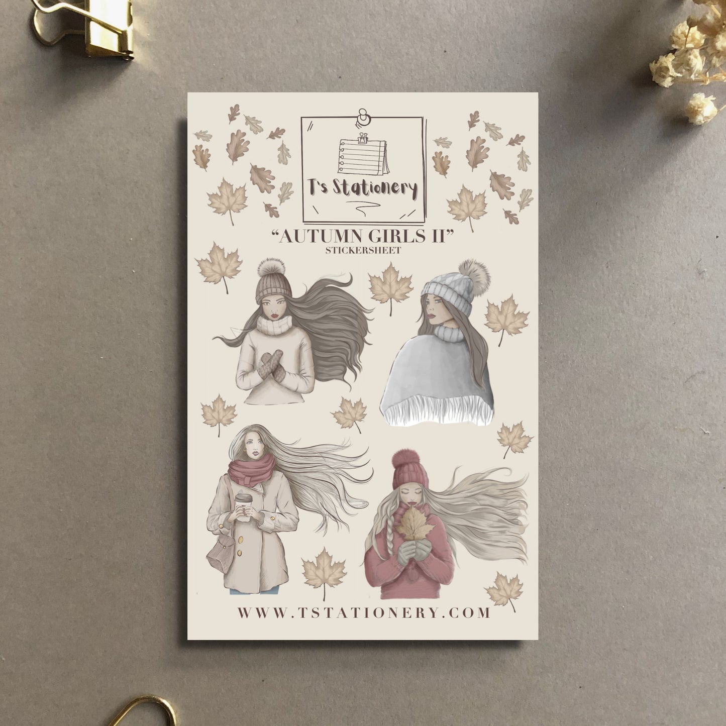 "Fall Girls 2"  Sticker Sheet