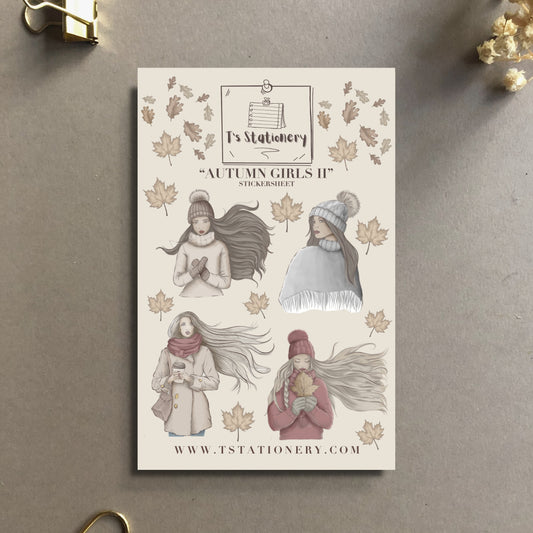 "Fall Girls 2"  Sticker Sheet