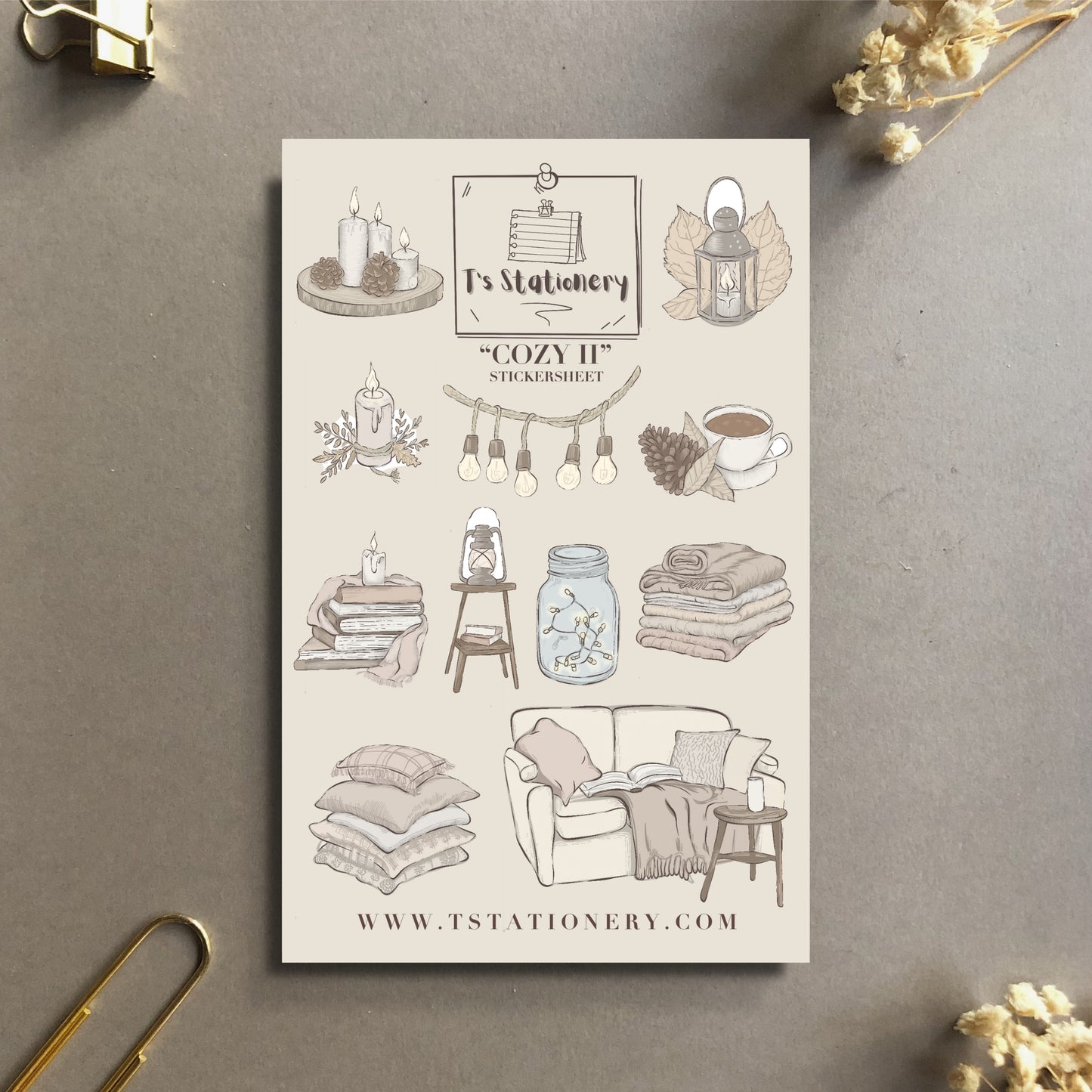 "Cozy II"  Sticker Sheet