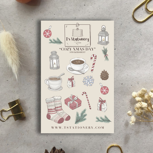 "Cozy Xmas Day" Sticker Sheet