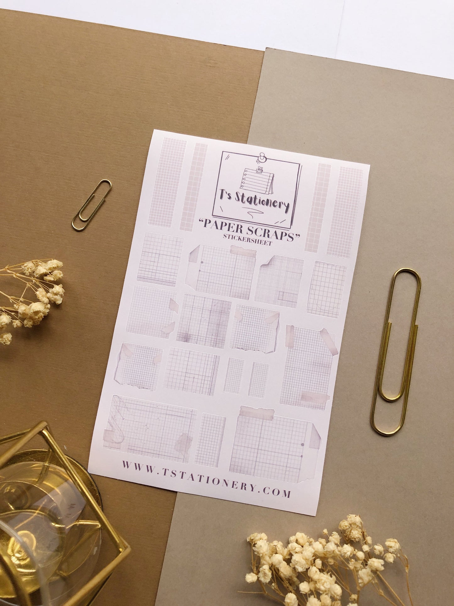 "Paper Scraps" Sticker Sheet