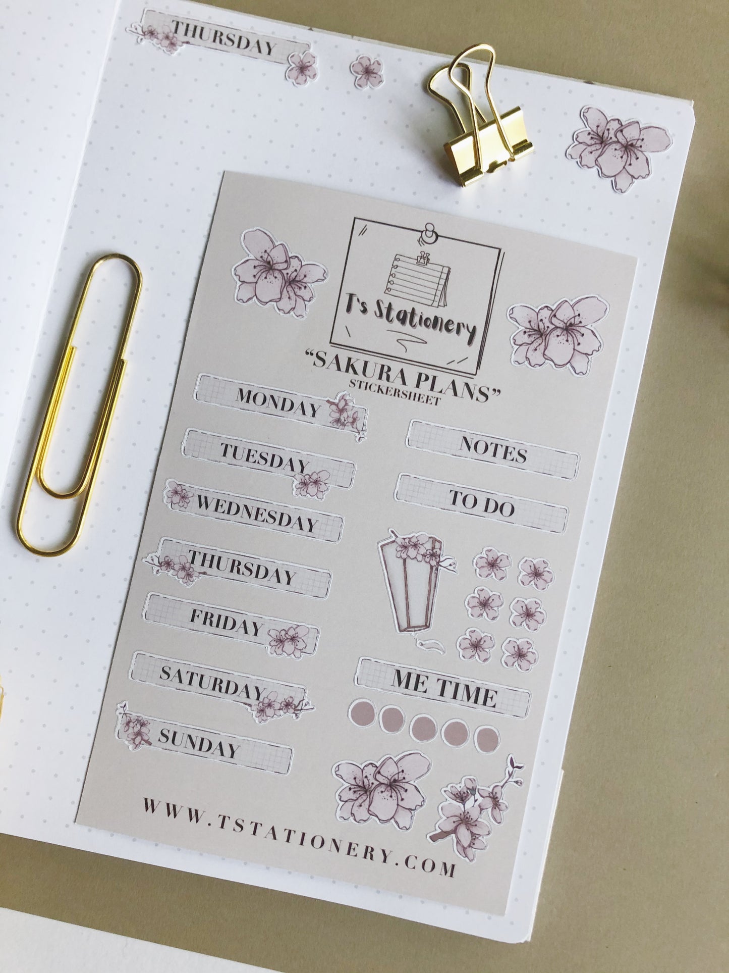 "Sakura Plans" Sticker Sheet