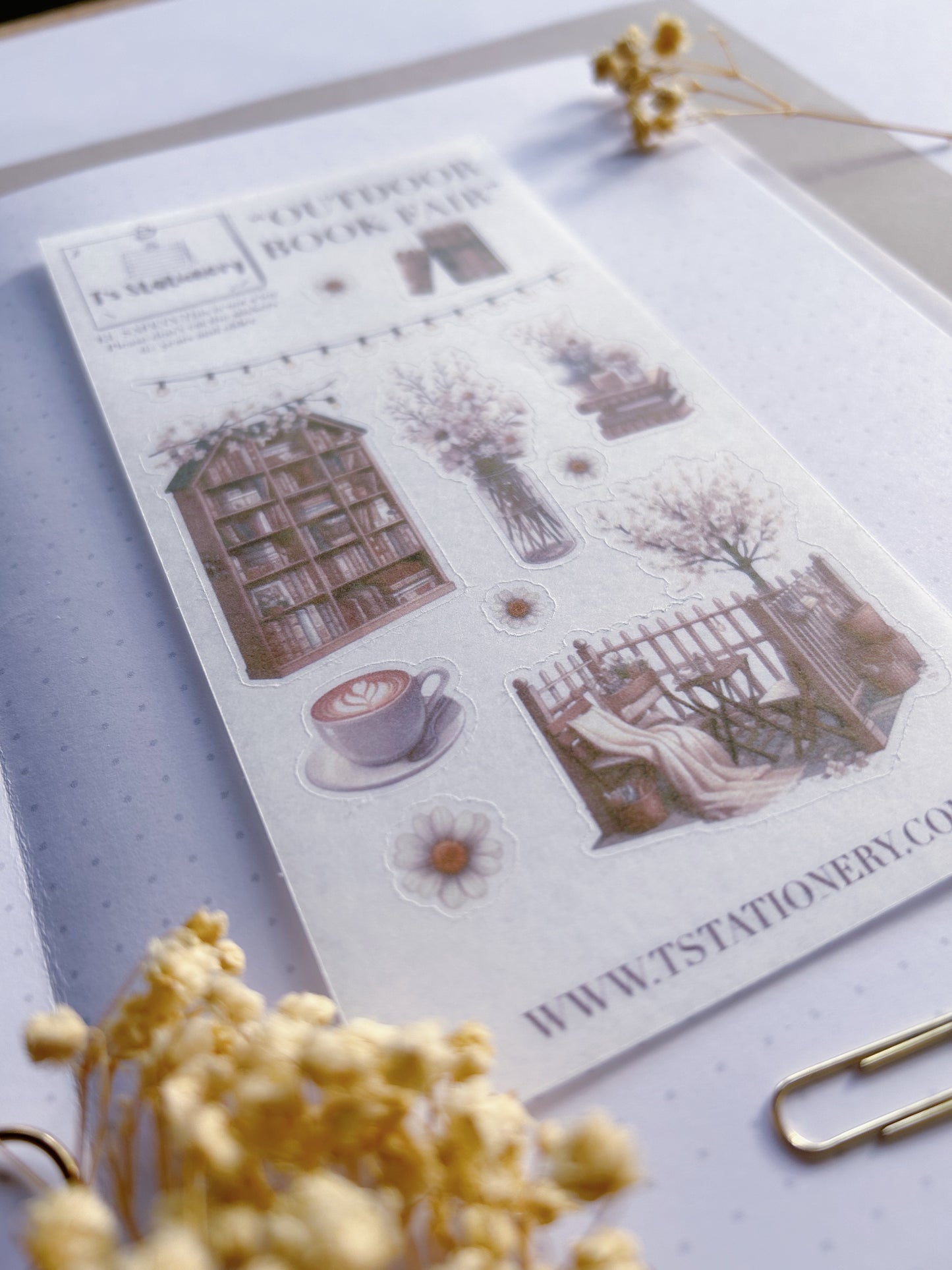 "Outdoor Book Fair"  Sticker Sheet