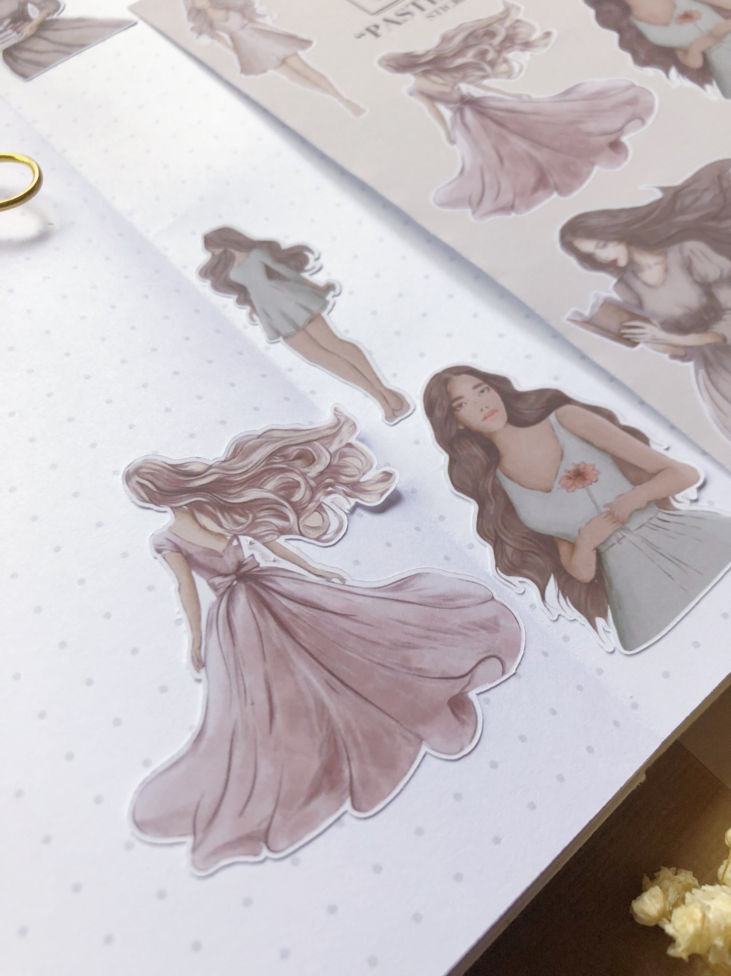 "Pastel Girls 1"  Sticker Sheet