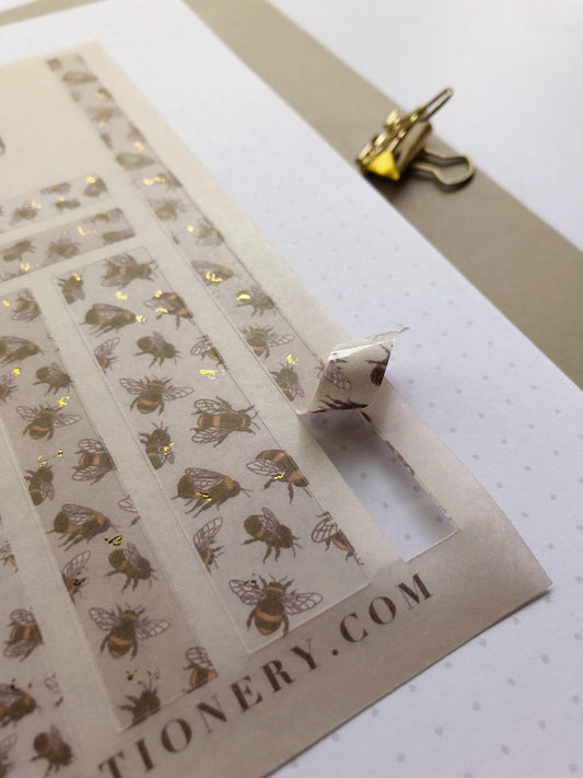 "Busy Bee" Sticker Sheet Tape (WASHI)