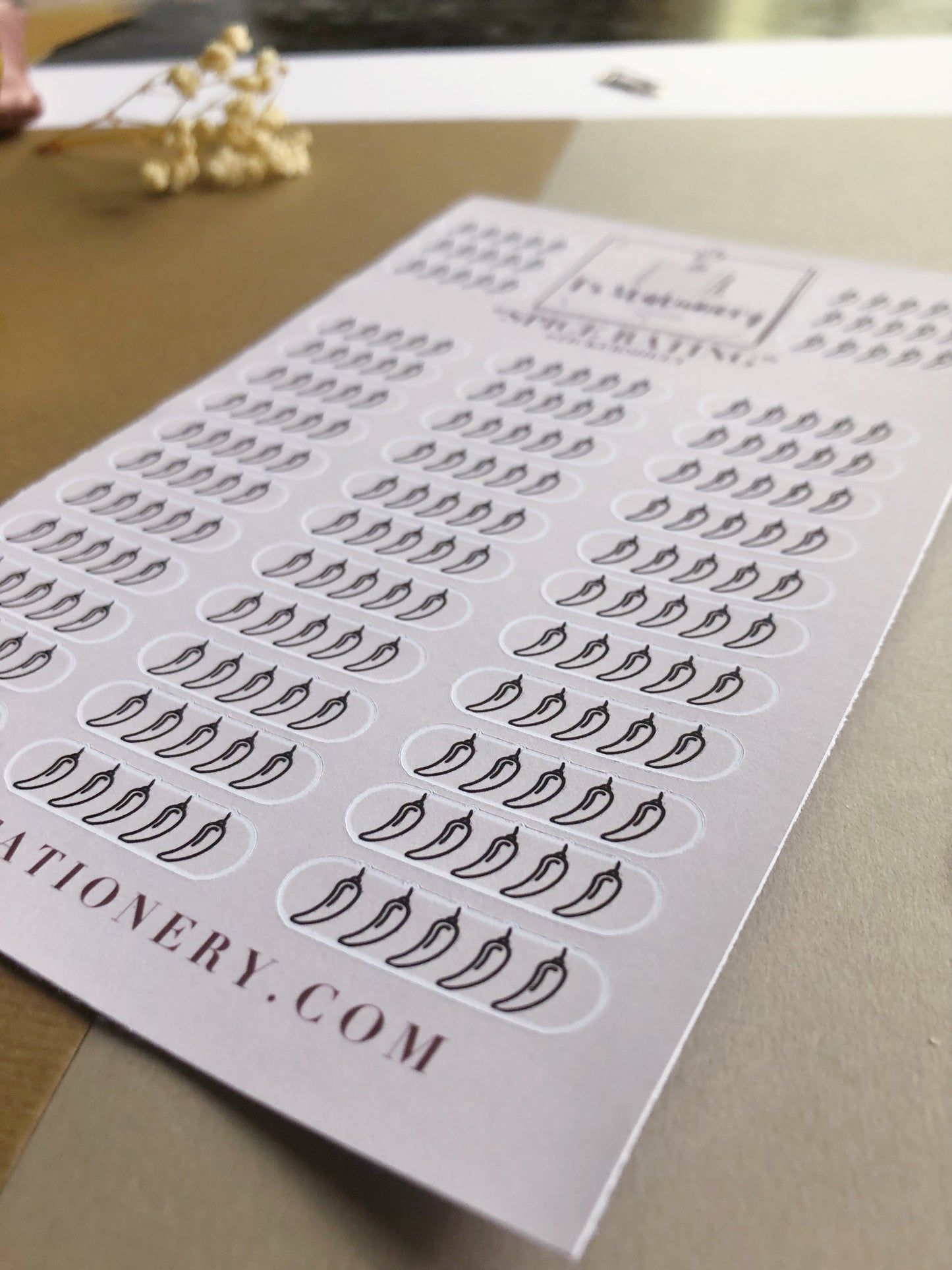 "Spice Rating" Sticker Sheet