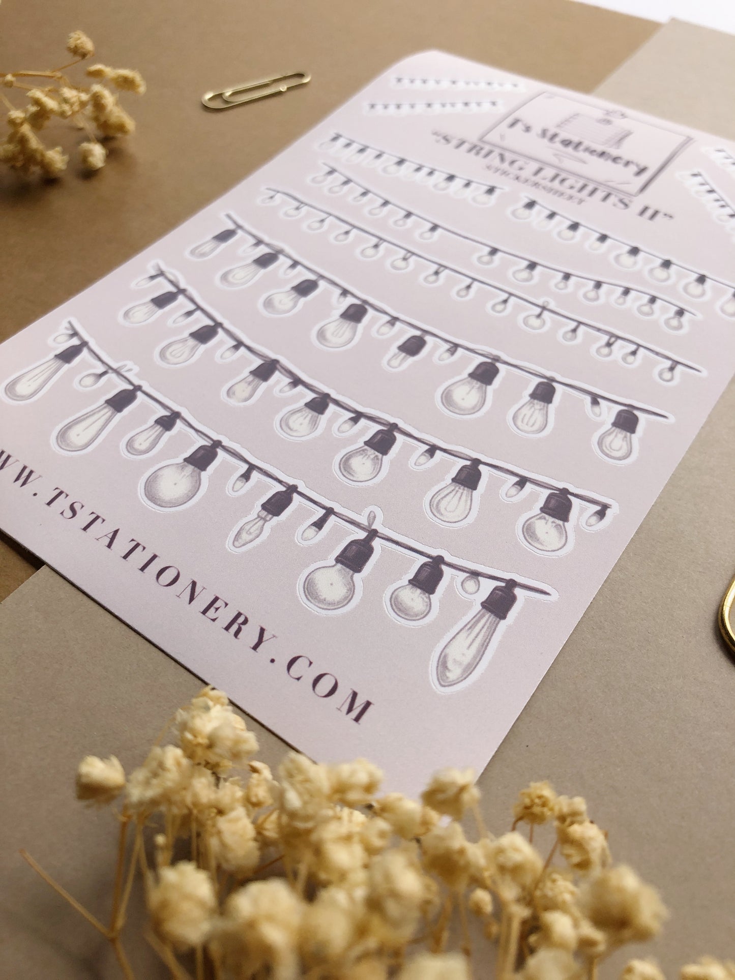 "String Lights II" Sticker Sheet