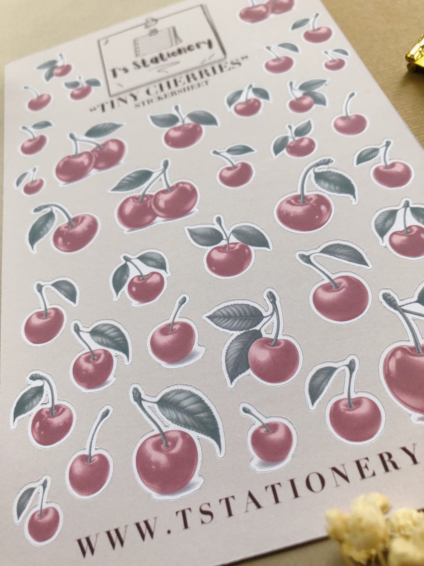 "Tiny Cherries" Sticker Sheet