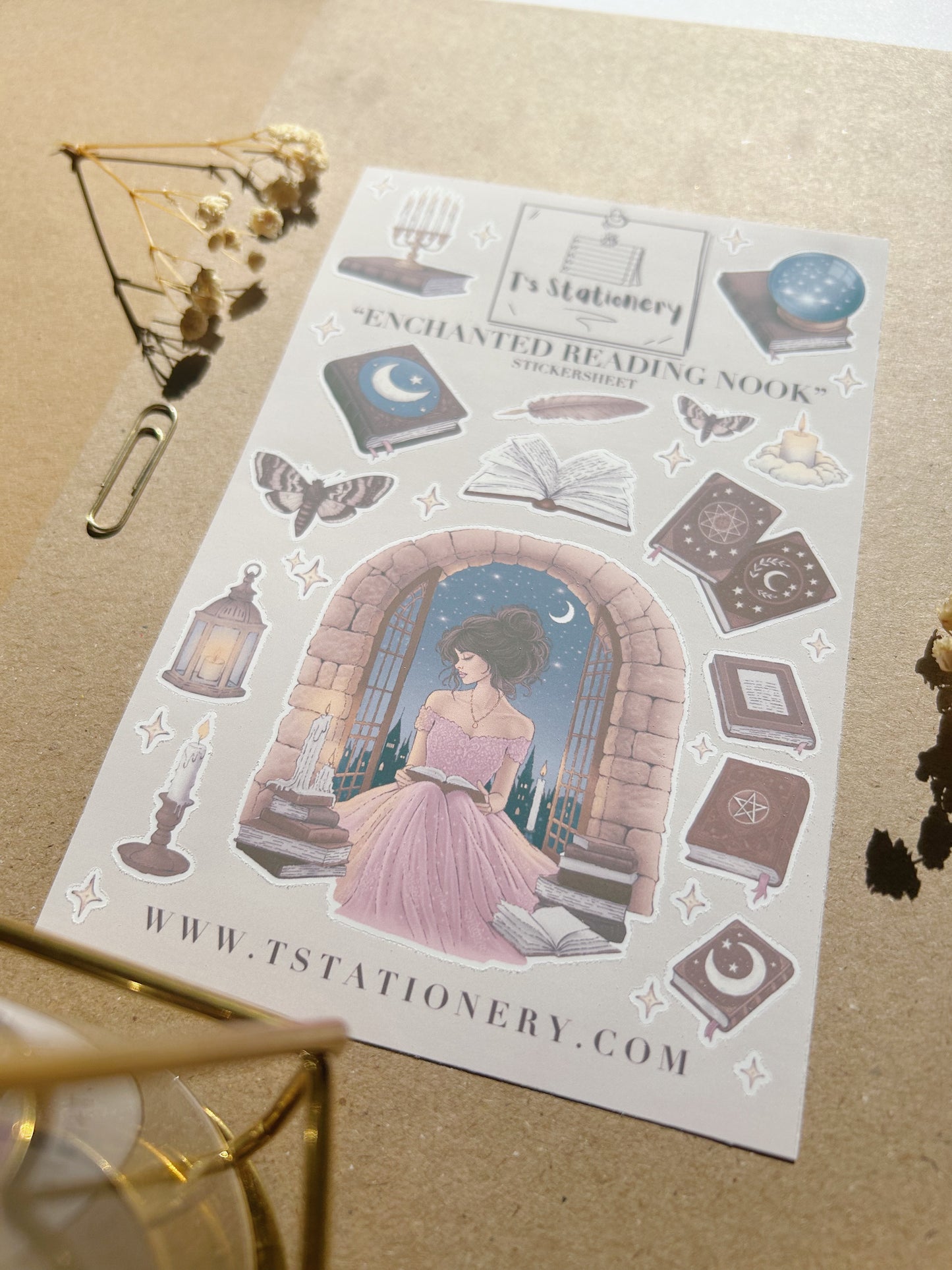 "Enchanted Reading Nook" Sticker Sheet