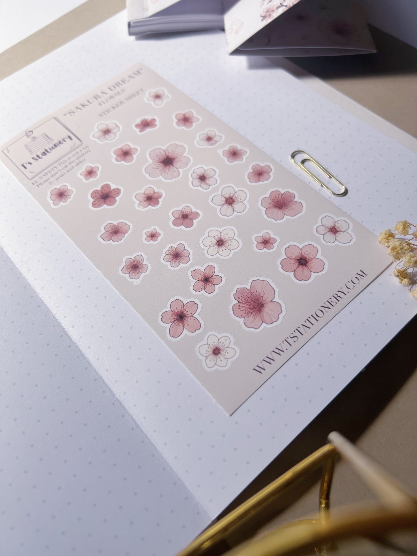 "Sakura Dream Florals"  Sticker Sheet