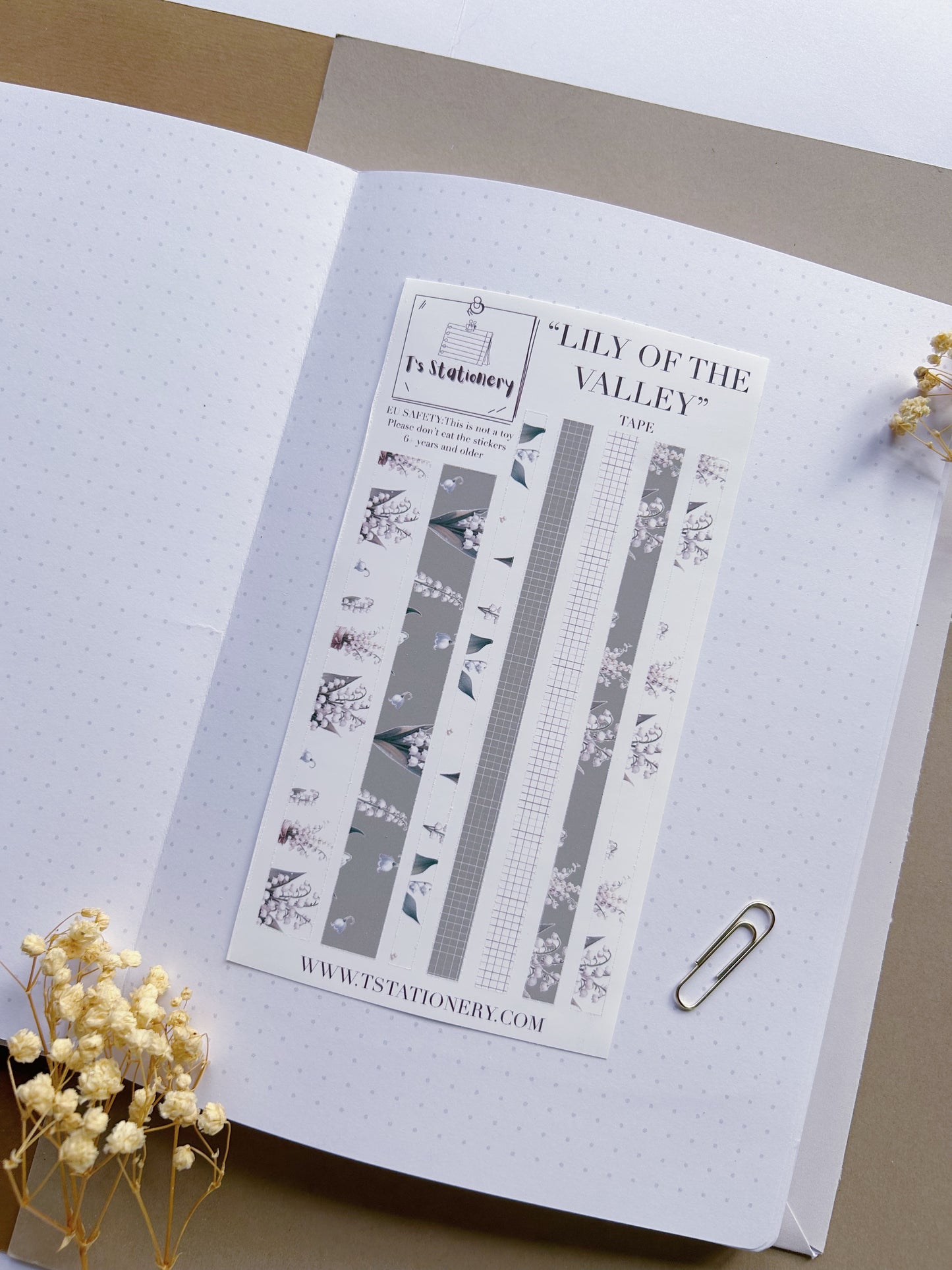"Lily Of The Valley"  Sticker Tape Sheet