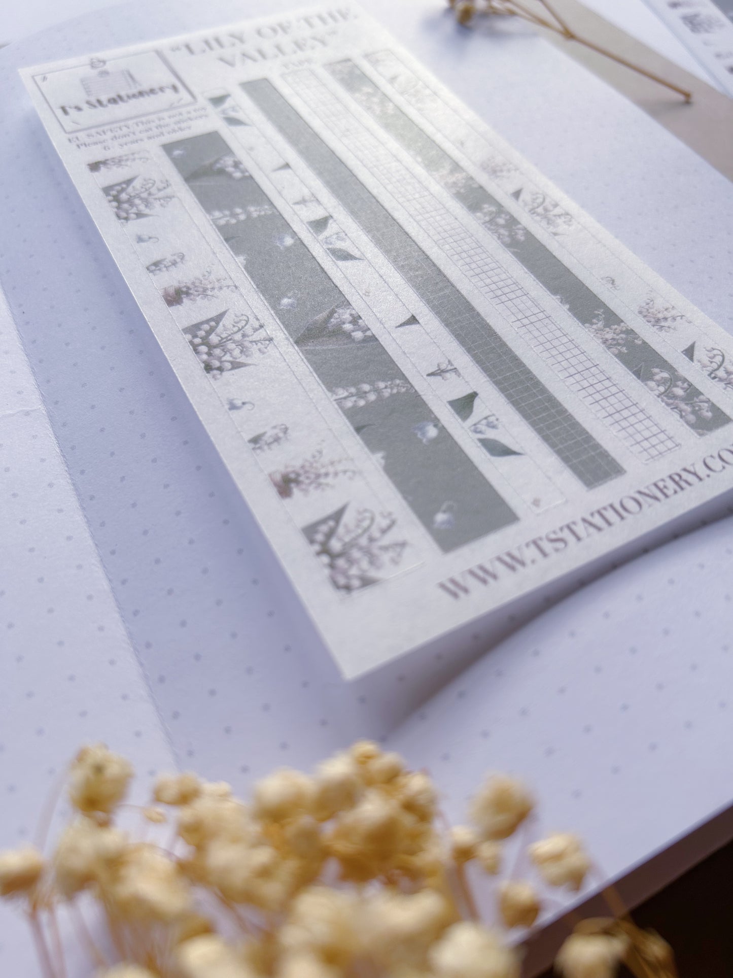 "Lily Of The Valley"  Sticker Tape Sheet