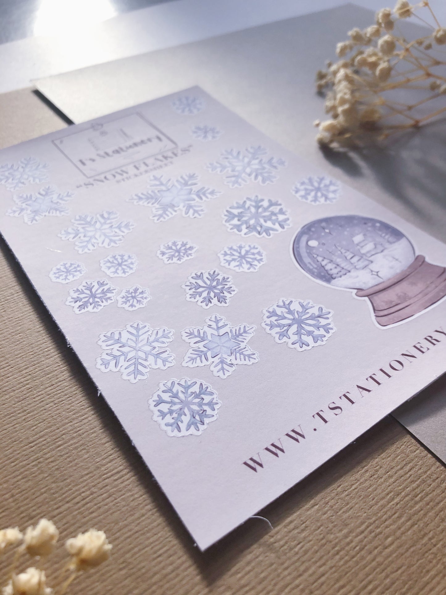 "Snowflakes"  Sticker Sheet