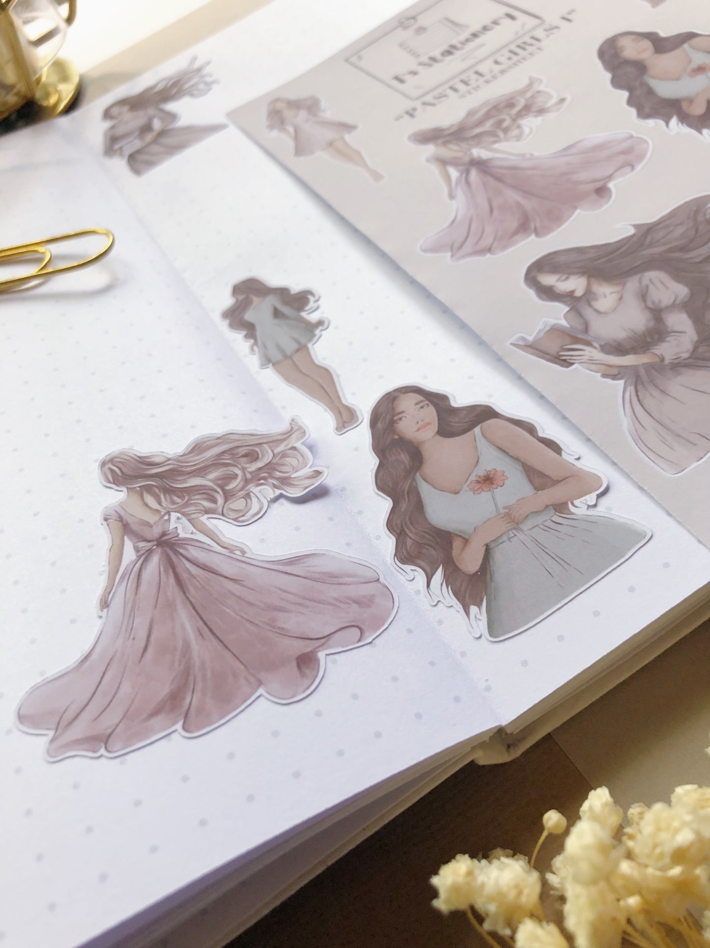 "Pastel Girls 1"  Sticker Sheet