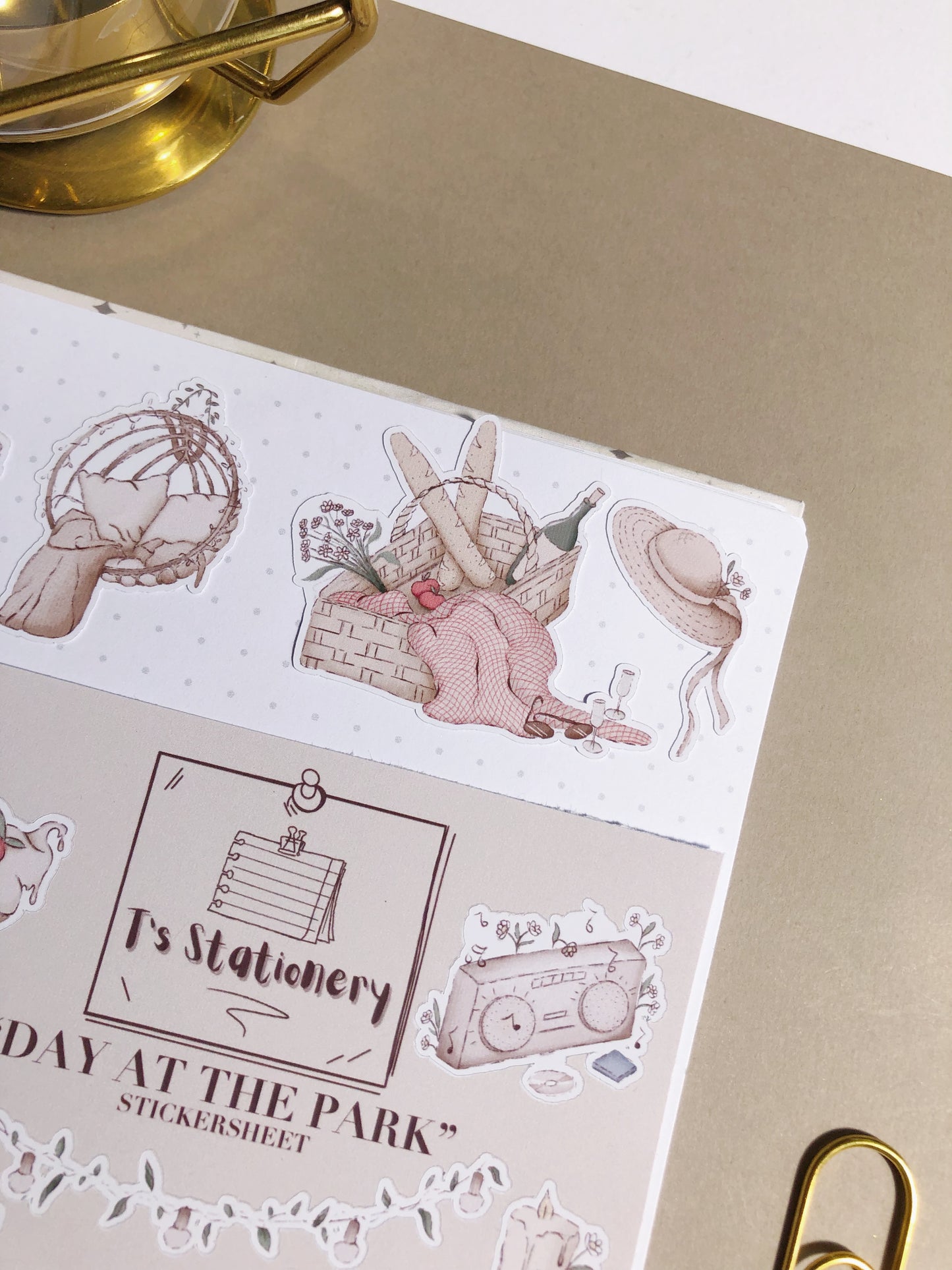 "Day At The Park"  Sticker Sheet