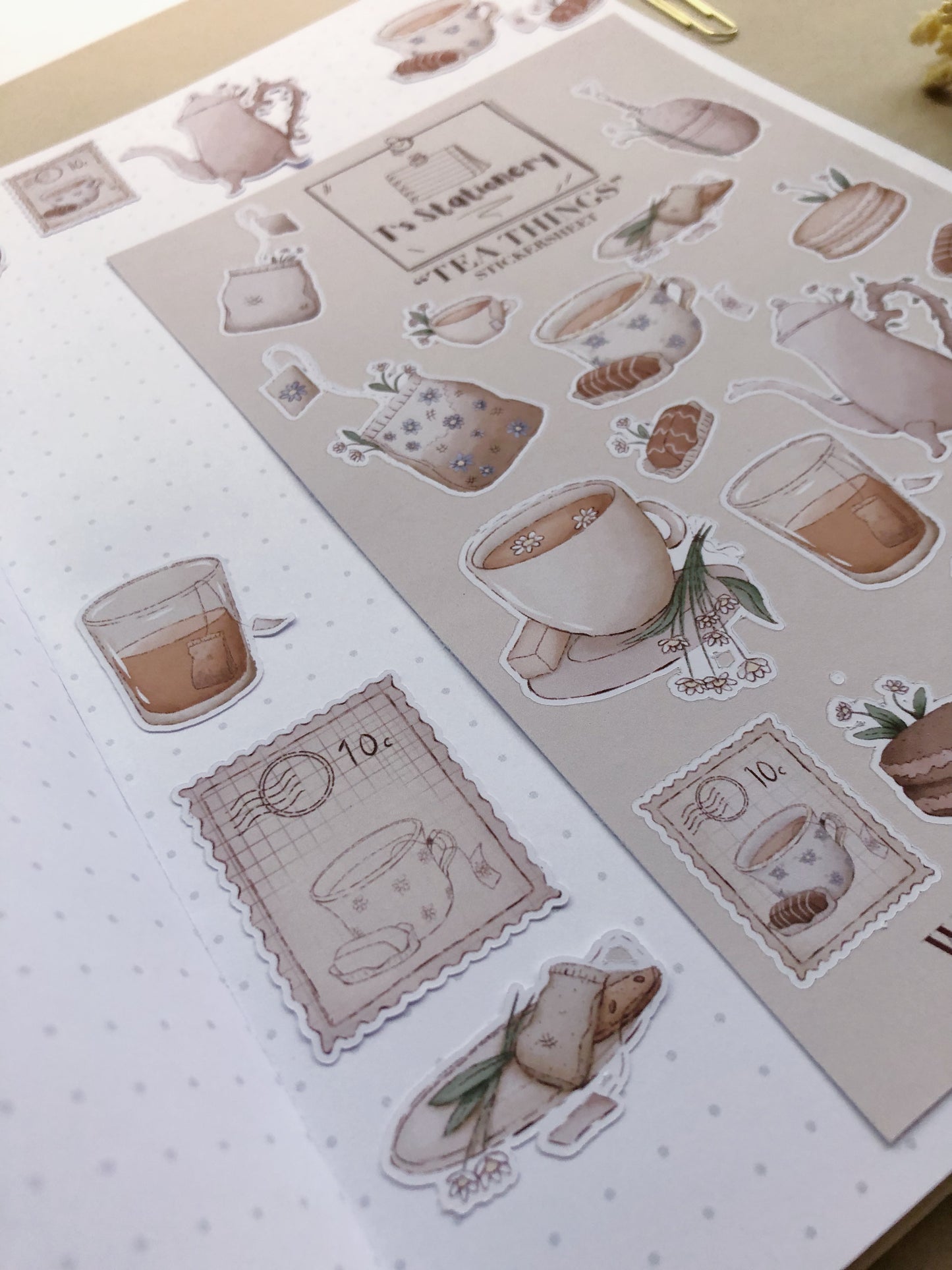 "Tea Things"  Sticker Sheet