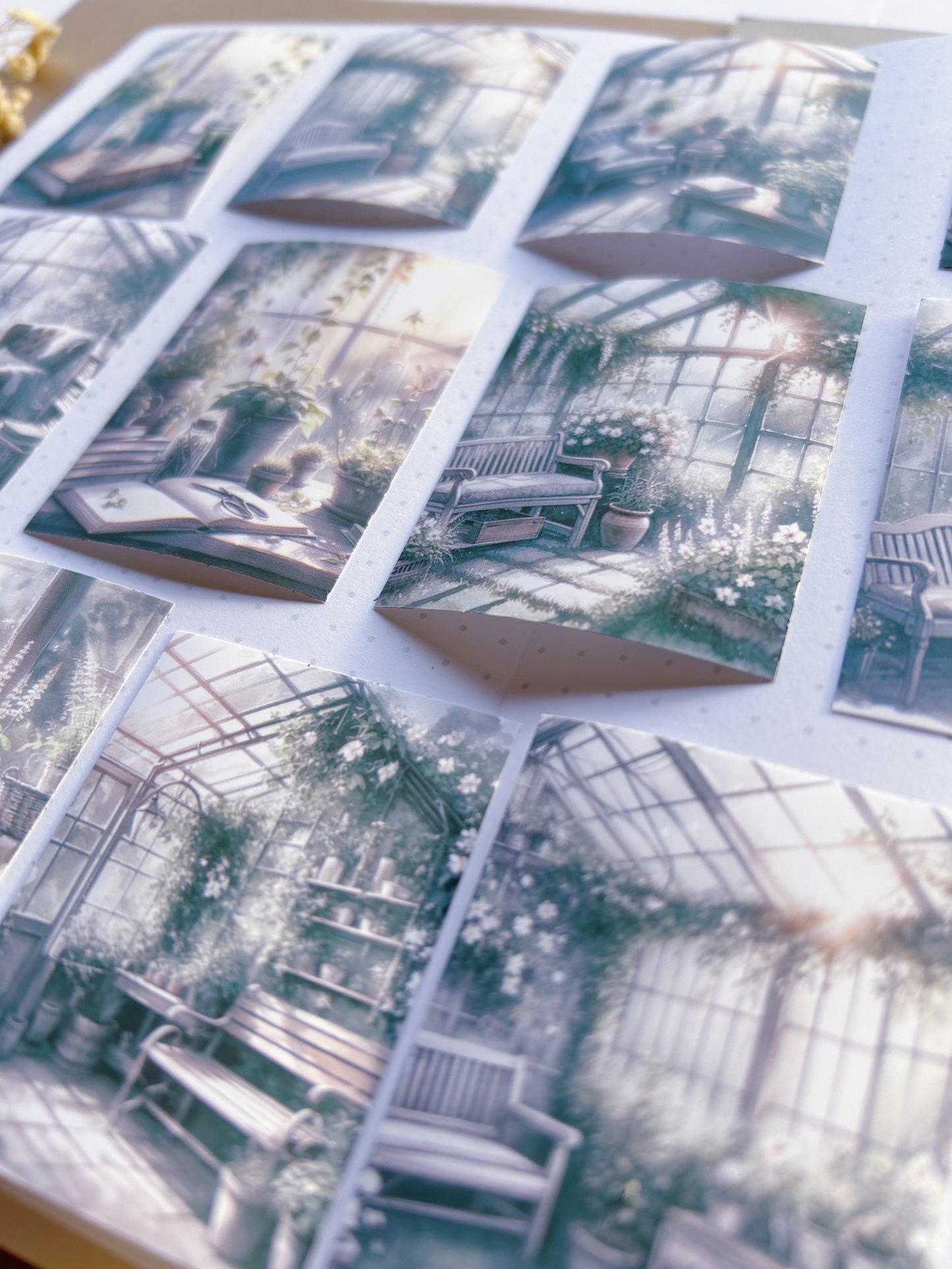 16pcs "The Greenhouse" Scenery Sticker Pack