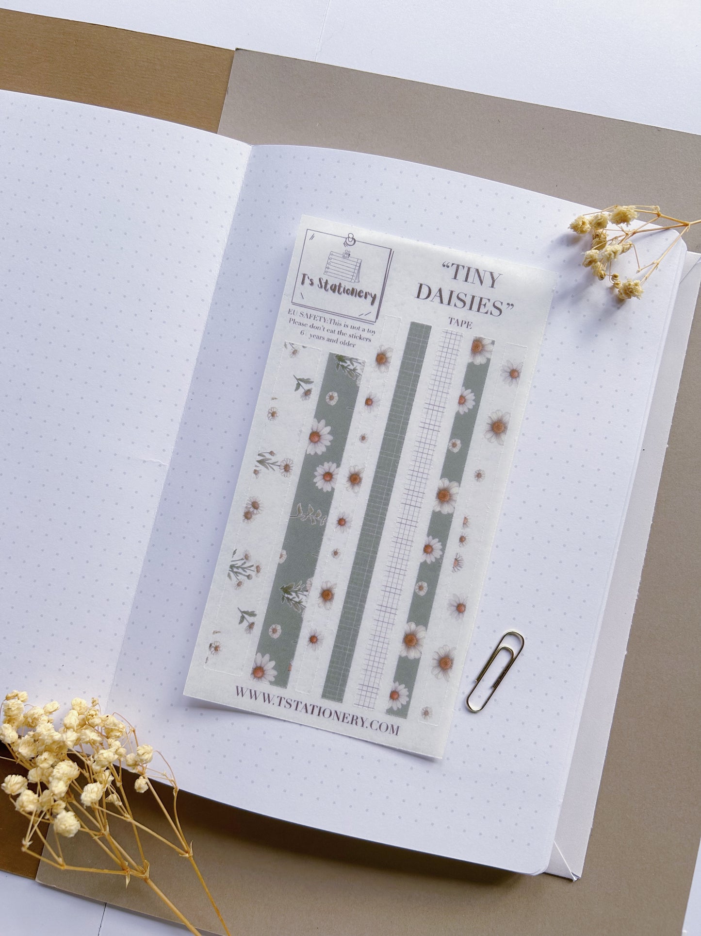 "Tiny Daisy"  Sticker Tape Sheet