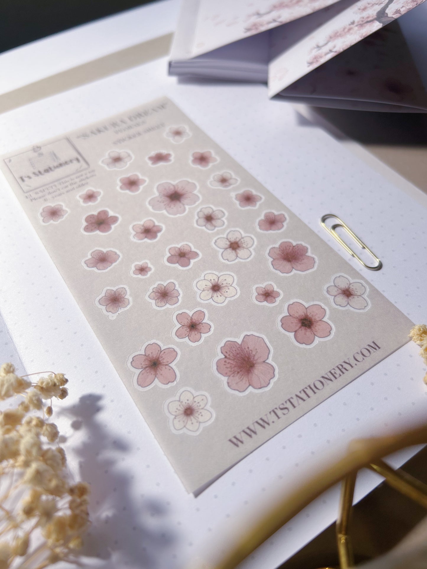 "Sakura Dream Florals"  Sticker Sheet