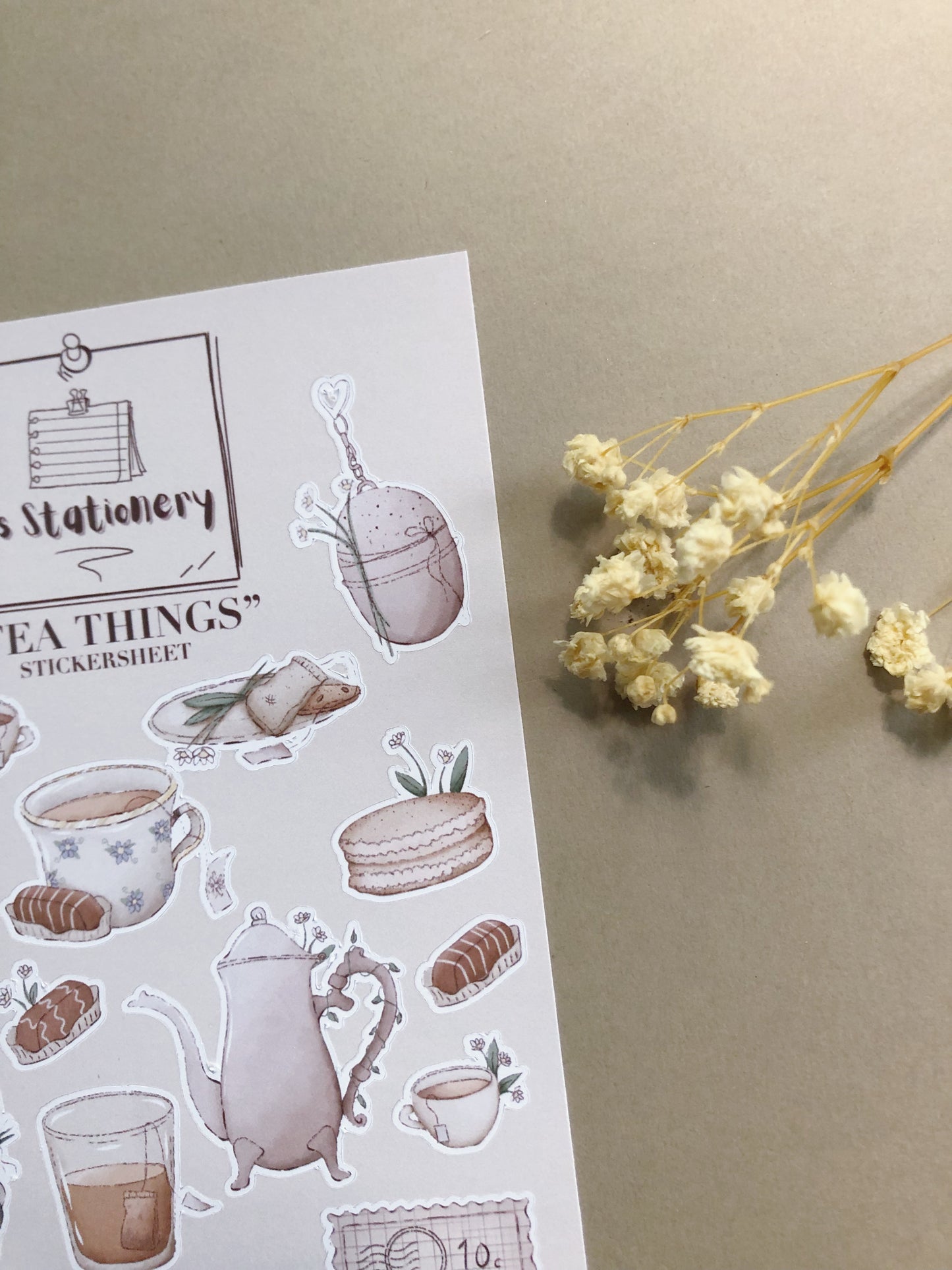 "Tea Things"  Sticker Sheet