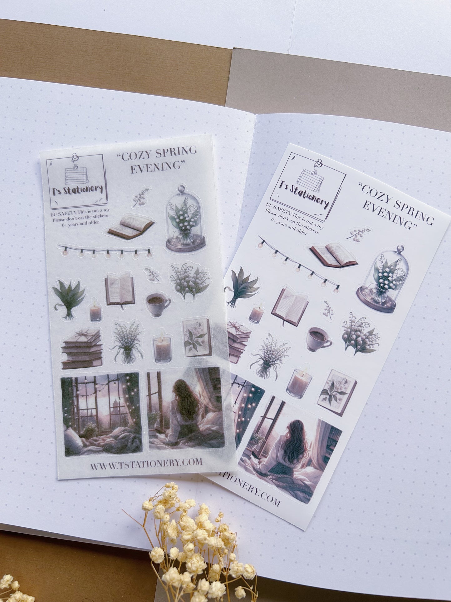 "Cozy Spring Evening"  Sticker Sheet