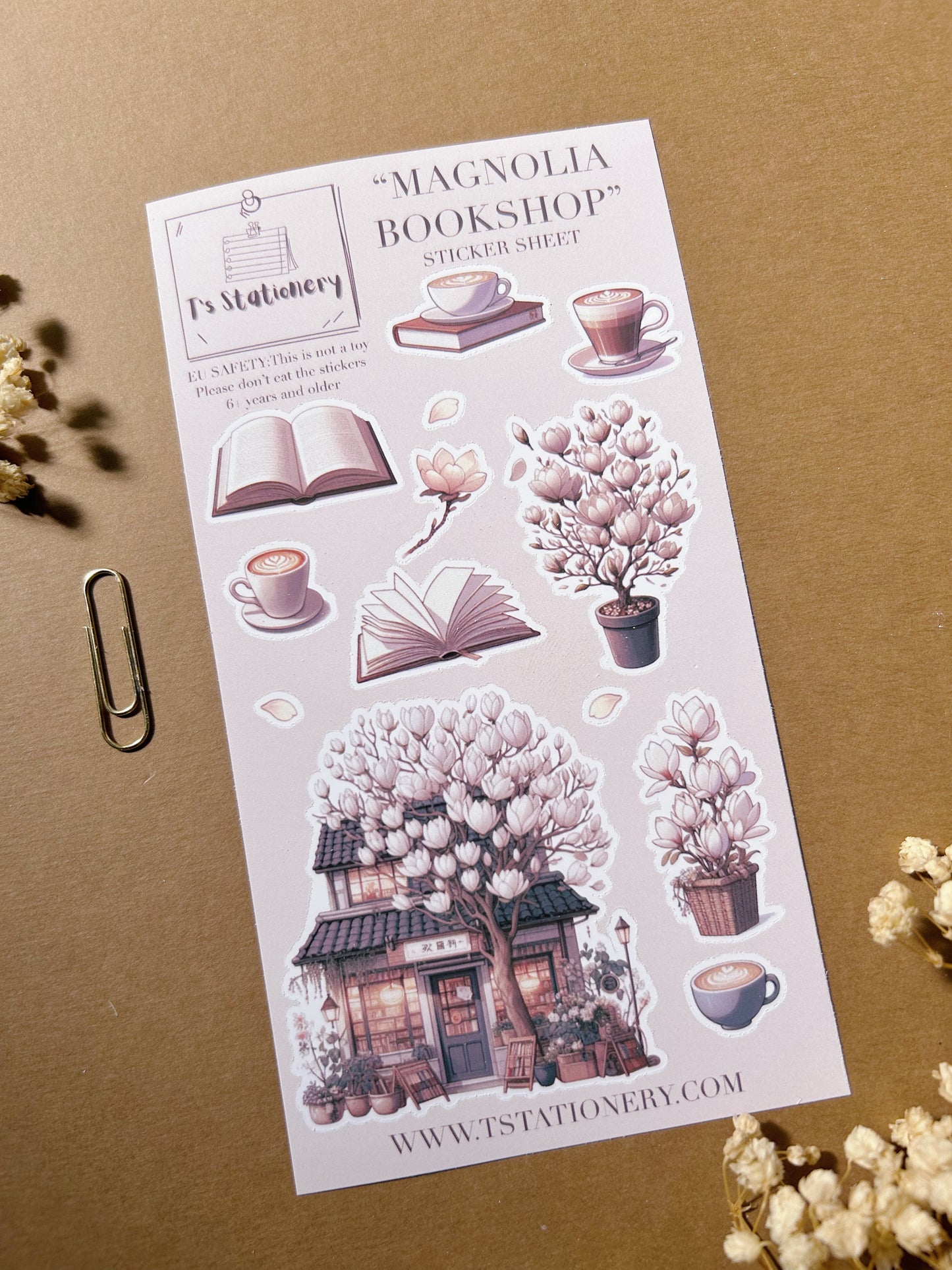 "Magnolia Bookshop"  Sticker Sheet