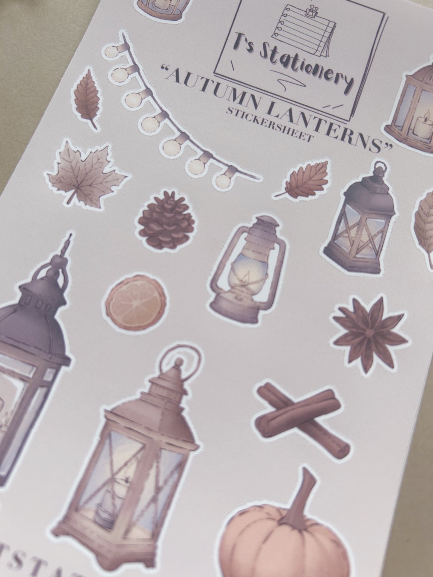 "Autumn Candles" Sticker Sheet