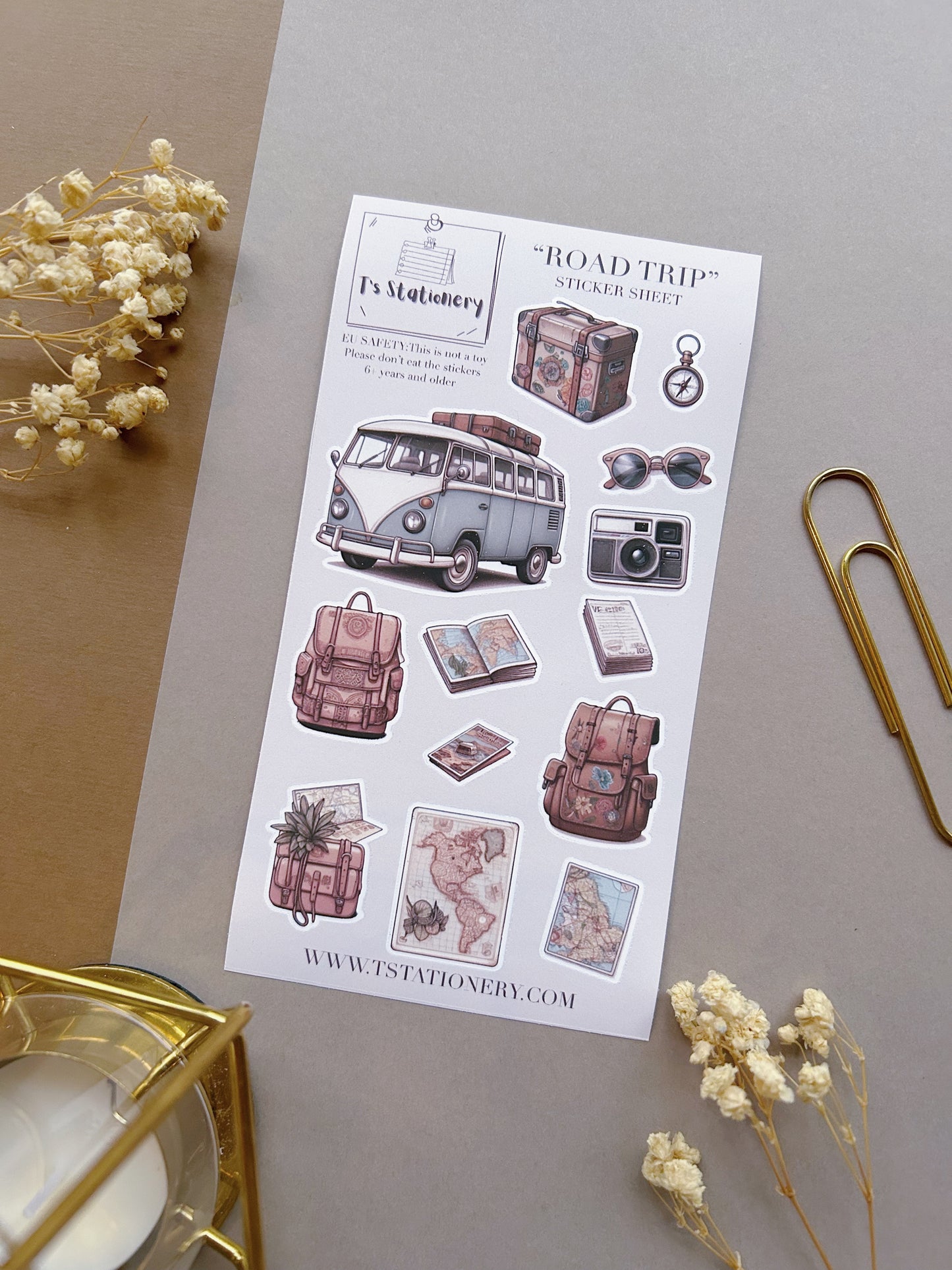 "Road Trip" Stickers Sheet