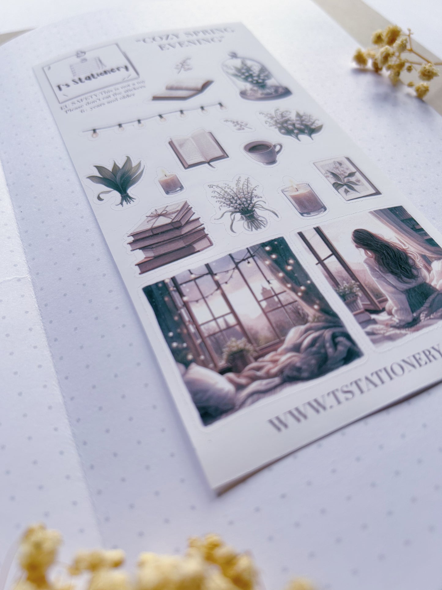 "Cozy Spring Evening"  Sticker Sheet