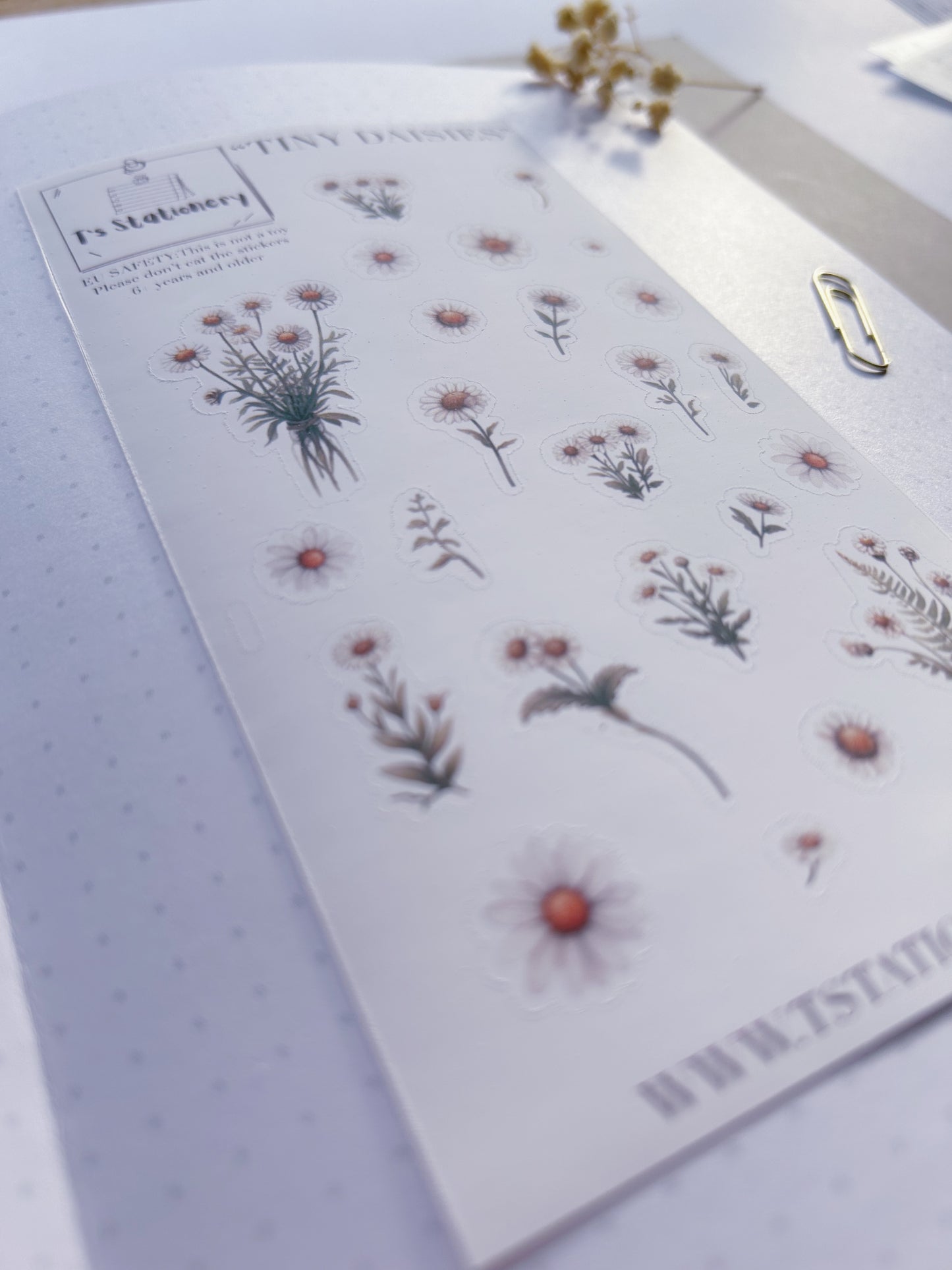 "Tiny Daisies"  Sticker Sheet