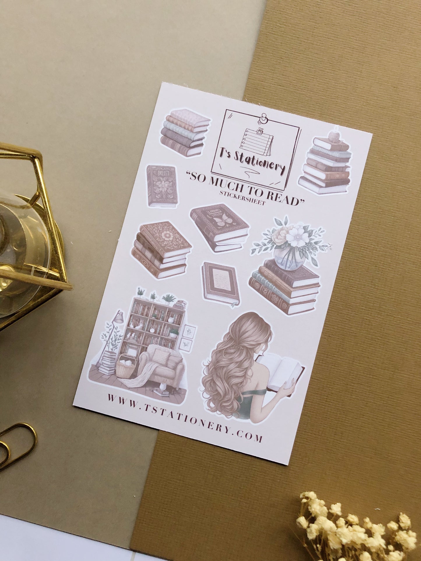 "Book Sticker Set Of 3"