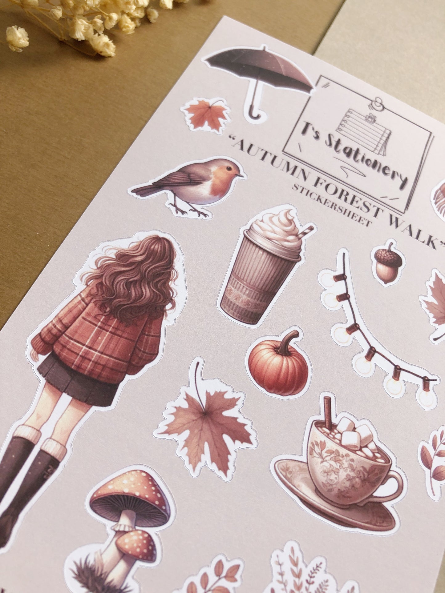 "Autumnal Forest Walk" Sticker Sheet