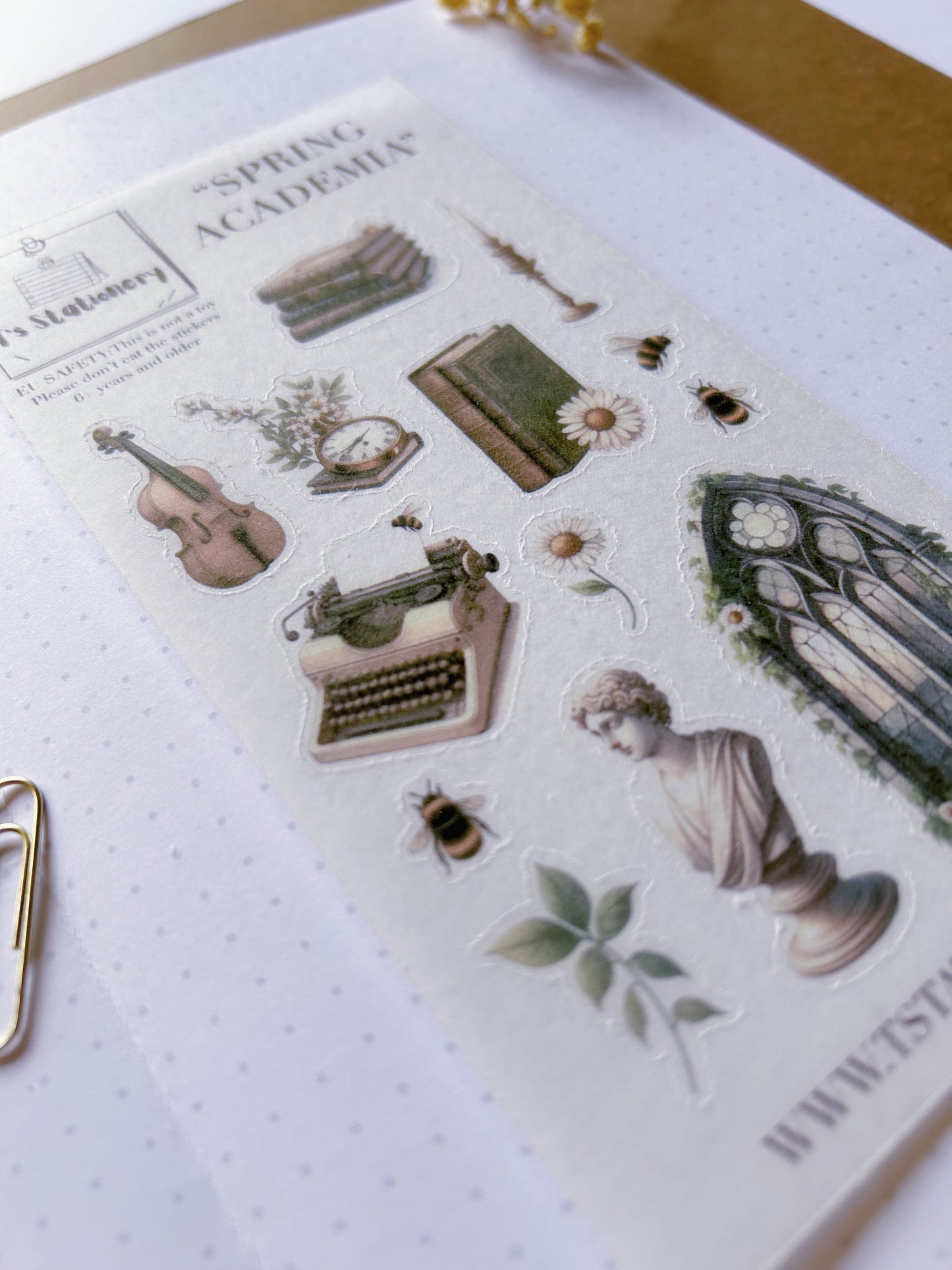 "Spring Academia"  Sticker Sheet