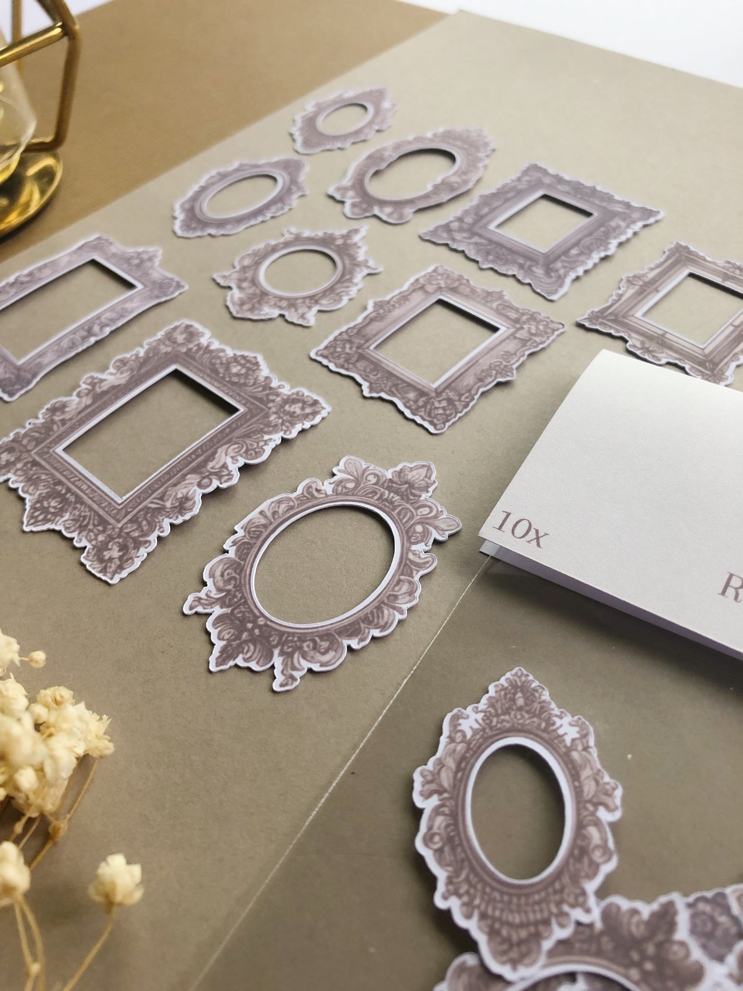 "Romantic Frames" 10 Pcs Die Cut Sticker Pack